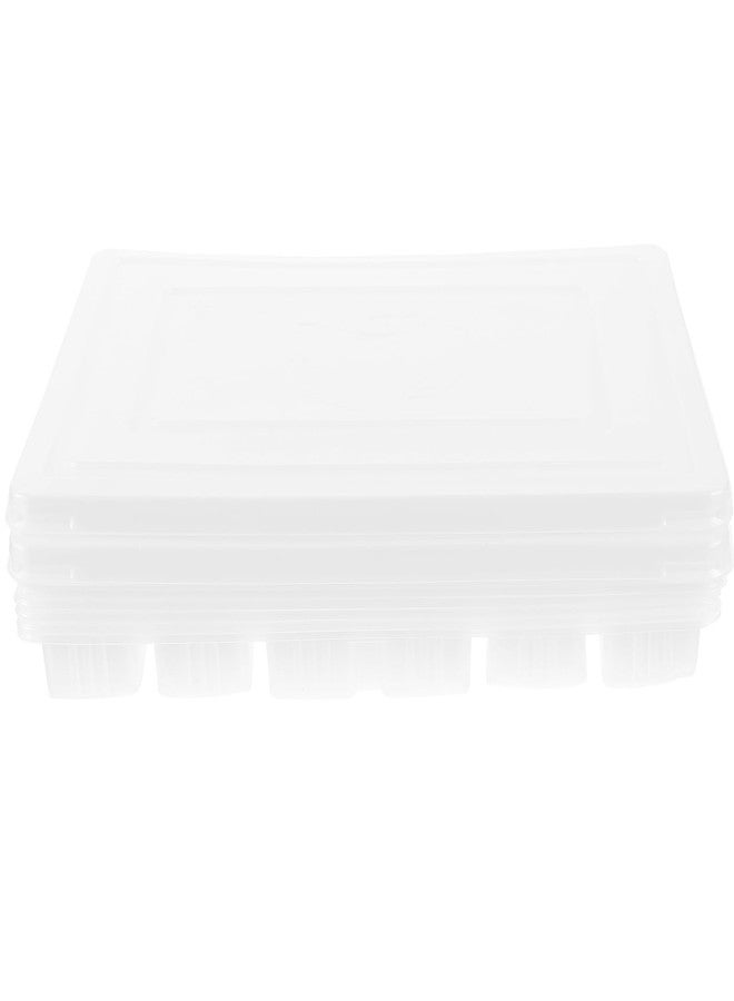 HOLIDYOYO Dumpling Box Set with Lids 10-Pack Clear Plastic Freezer Containers for Wonton Storage Food Preservation Kitchen Organization - Image 1